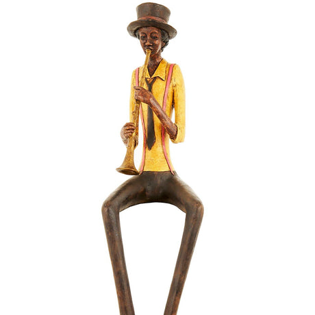 sitting jazz band trumpeter