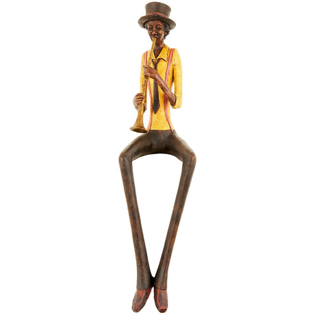 sitting jazz band trumpeter