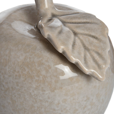 antique grey small ceramic apple