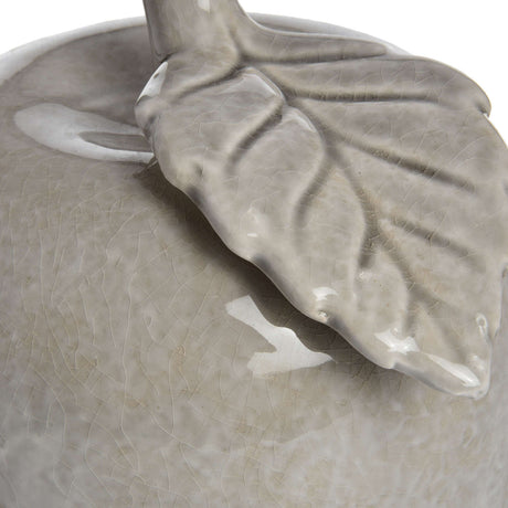 antique grey large ceramic apple