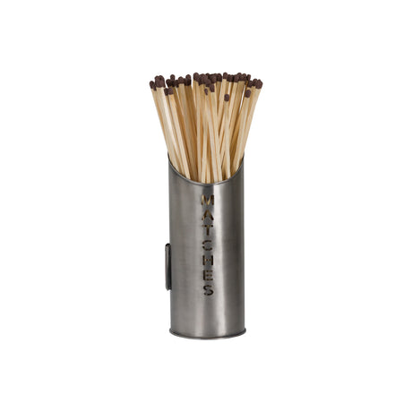 pewter finish logs and kindling buckets matchstick holder