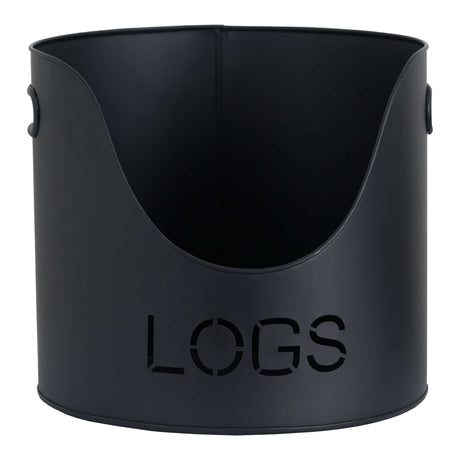 black finish logs and kindling buckets matchstick holder