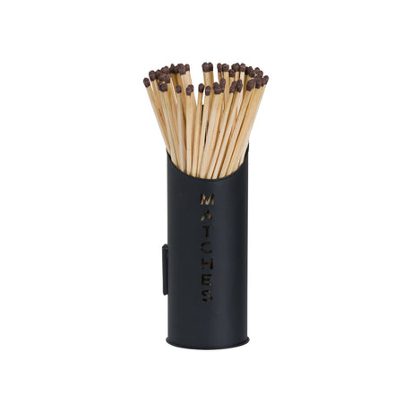 black finish logs and kindling buckets matchstick holder