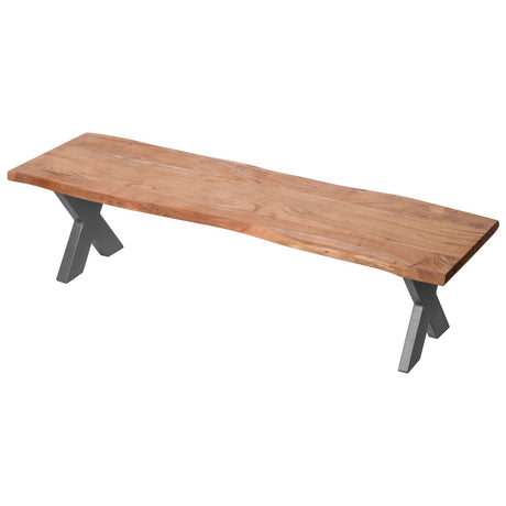 live edge collection bench
