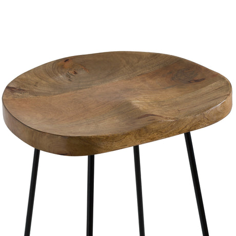 franklin hardwood shaped bar stool