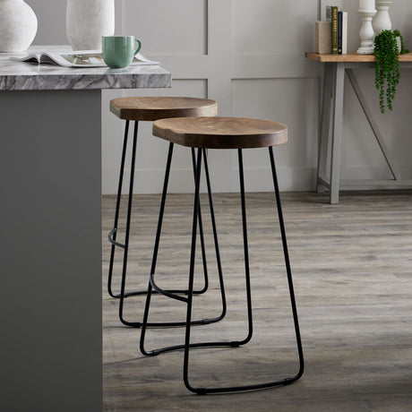 franklin hardwood shaped bar stool