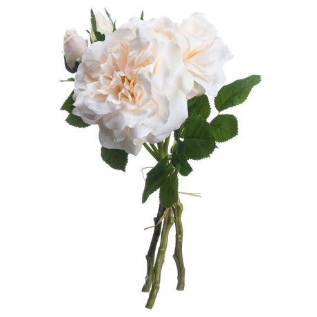 peachy cream short stem rose bouquet