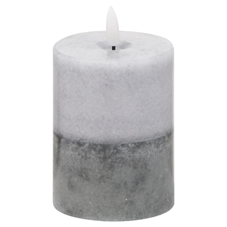 luxe collection natural glow 3x4 stone led candle