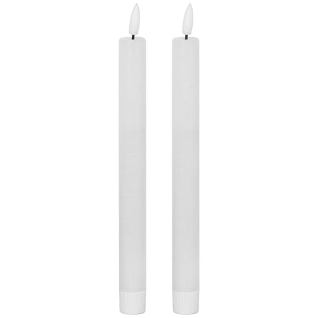 luxe collection natural glow s 2 white led dinner candles