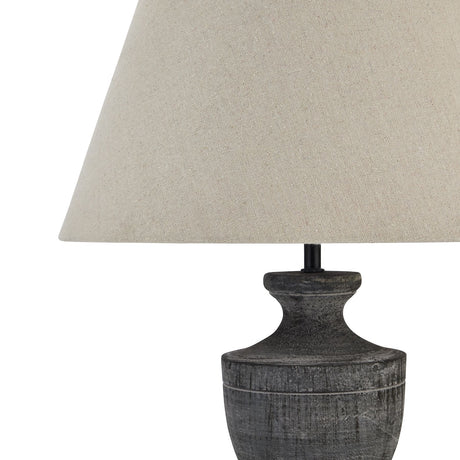 incia urn wooden table lamp
