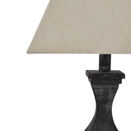 incia fluted wooden table lamp