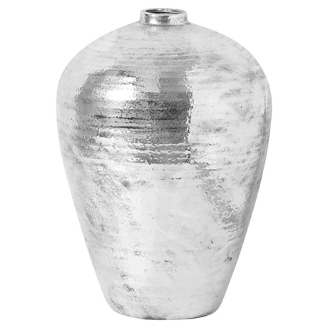 large hammered silver astral vase