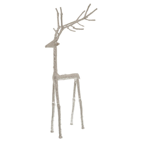 large silver standing stag ornament
