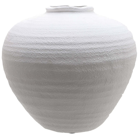 regola large matt white ceramic vase