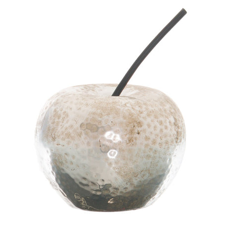 small silver apple ornament