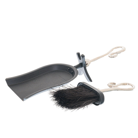 chrome crook handled hearth tidy