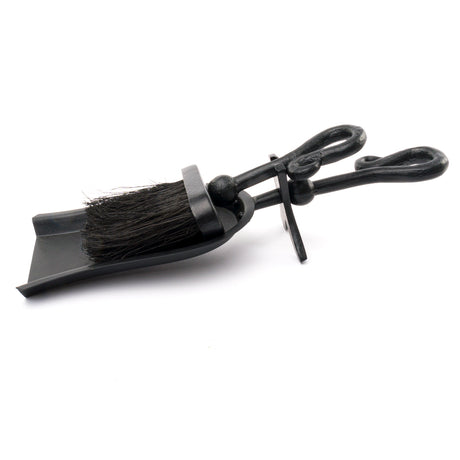 black crook handled hearth tidy