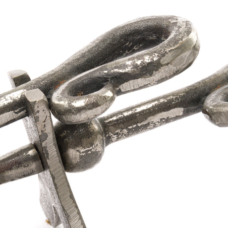 antique pewter crook handled hearth tidy