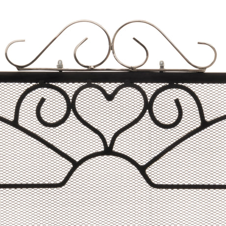 chrome topped three fold fire screen