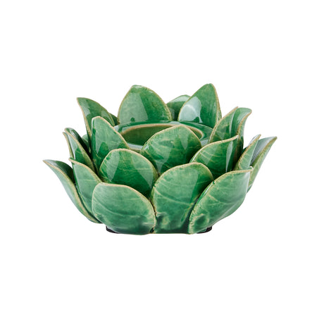 globe green artichoke tea light holder