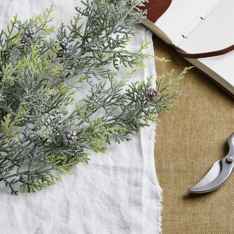 frosted pine tall stem with pinecones