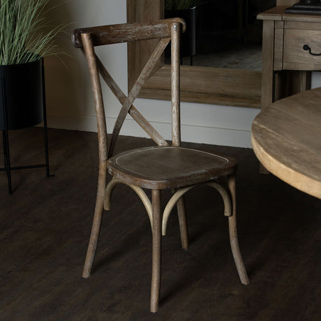 light oak cross back dining chair