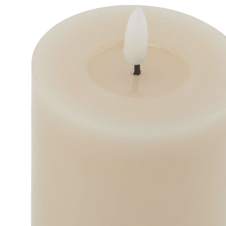 luxe collection melt effect 3x4 taupe led wax candle