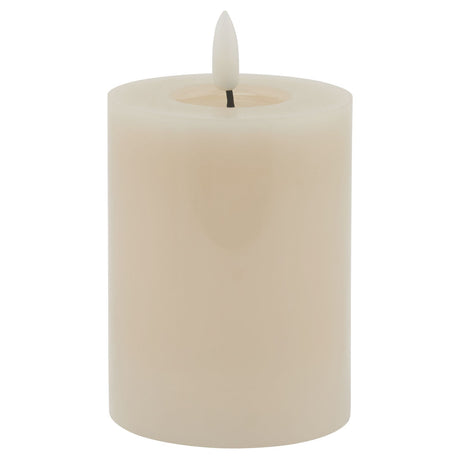 luxe collection melt effect 3x4 taupe led wax candle