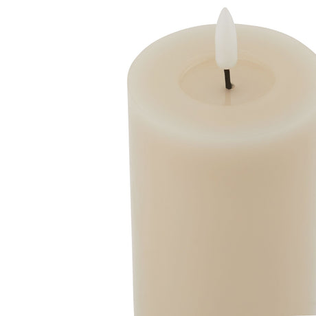 luxe collection melt effect 3x6 taupe led wax candle