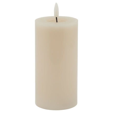 luxe collection melt effect 3x6 taupe led wax candle