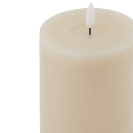 luxe collection melt effect 3 5x9 taupe led wax candle