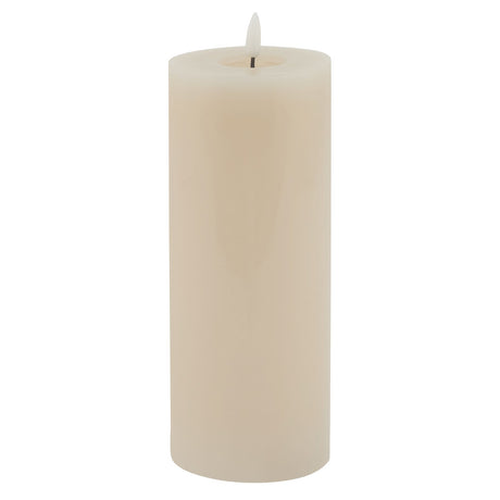 luxe collection melt effect 3 5x9 taupe led wax candle