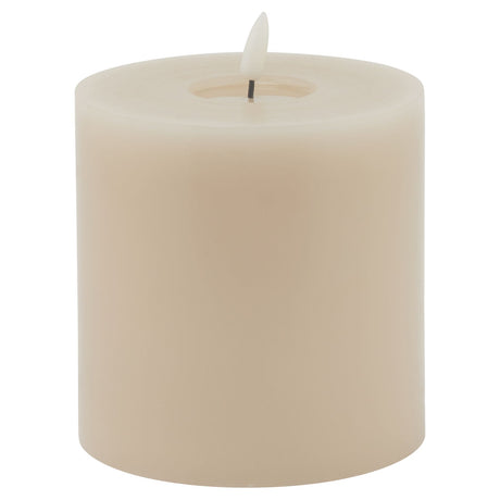 luxe collection melt effect 5x5 taupe led wax candle