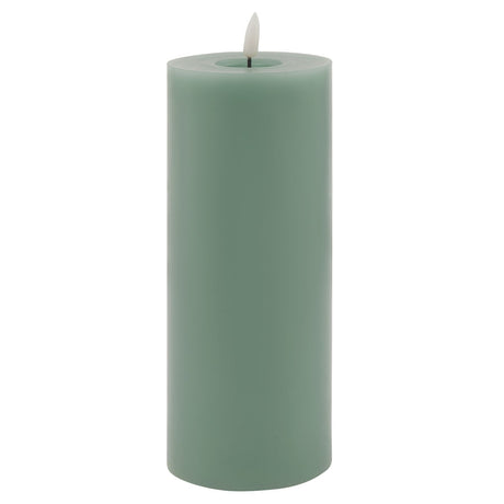 luxe collection melt effect 3 5x9 sage led wax candle