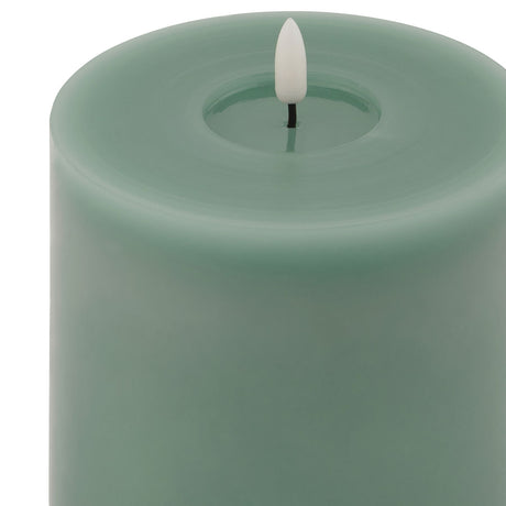 luxe collection melt effect 5x5 sage led wax candle