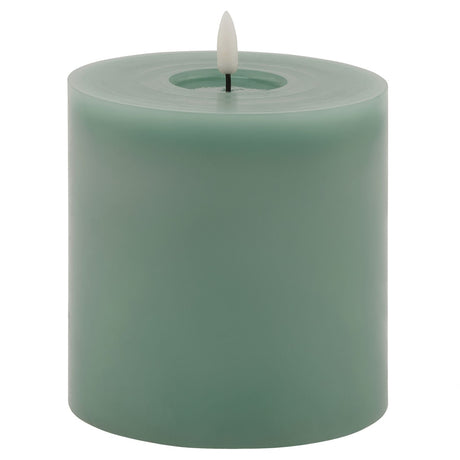 luxe collection melt effect 5x5 sage led wax candle