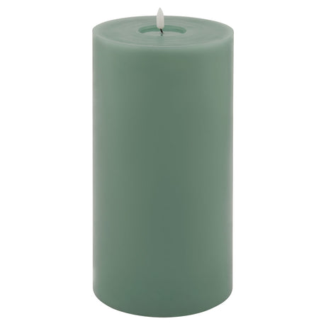 luxe collection melt effect 6x12 sage led wax candle