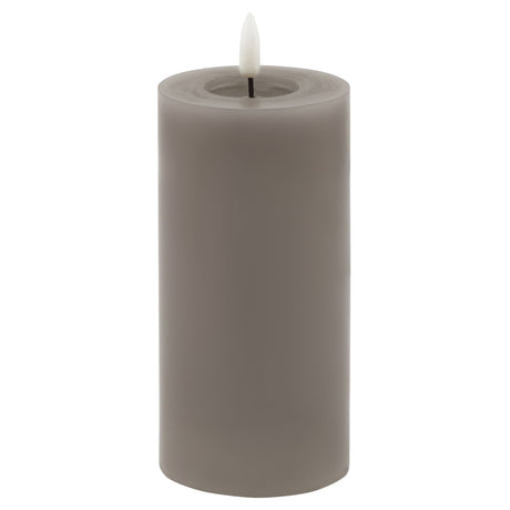 luxe collection melt effect 3x6 grey led wax candle