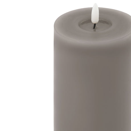 luxe collection melt effect 3 5x9 grey led wax candle