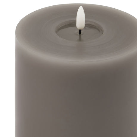 luxe collection melt effect 5x5 grey led wax candle