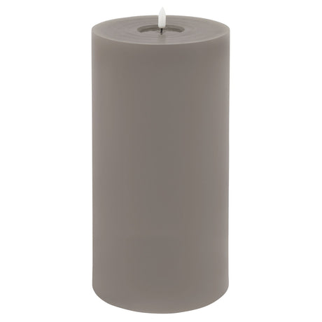luxe collection melt effect 6x12 grey led wax candle