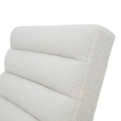 boucle ribbed ark chair