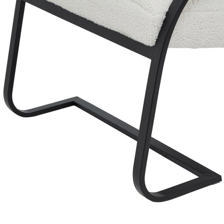 boucle ribbed ark chair