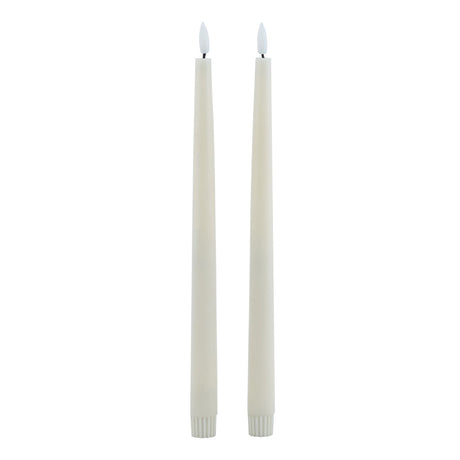 luxe collection s 2 taupe led wax dinner candles