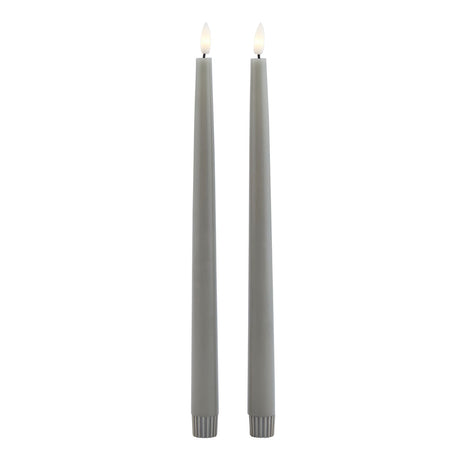luxe collection s 2 grey led wax dinner candles