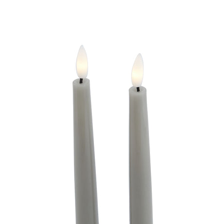 luxe collection s 2 grey led wax dinner candles