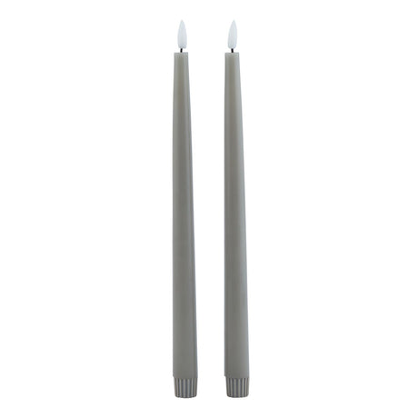 luxe collection s 2 grey led wax dinner candles