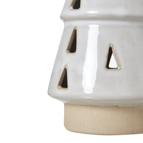 medium white ceramic cut out tree with led lights