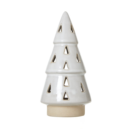 medium white ceramic cut out tree with led lights