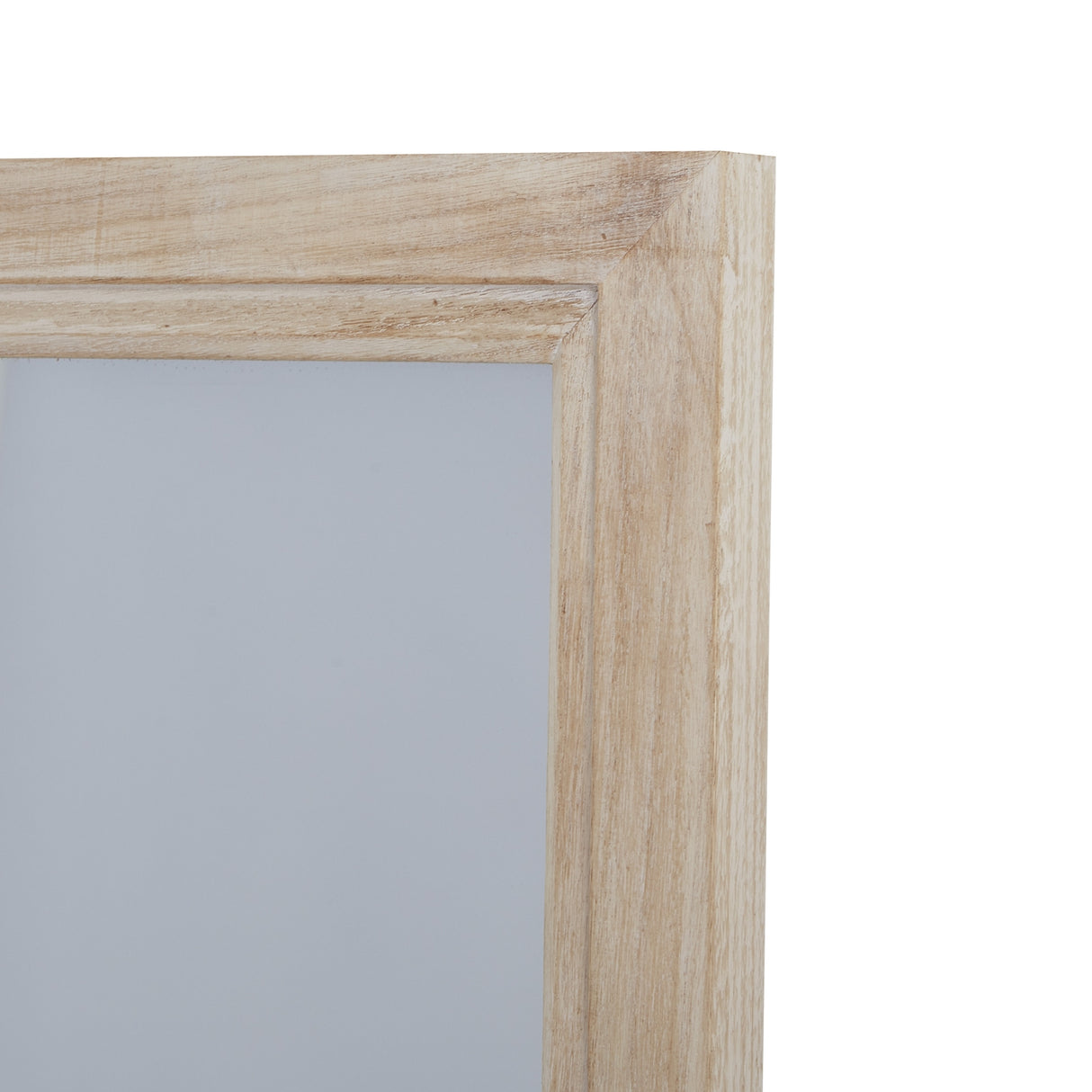 tall washed wood window mirror